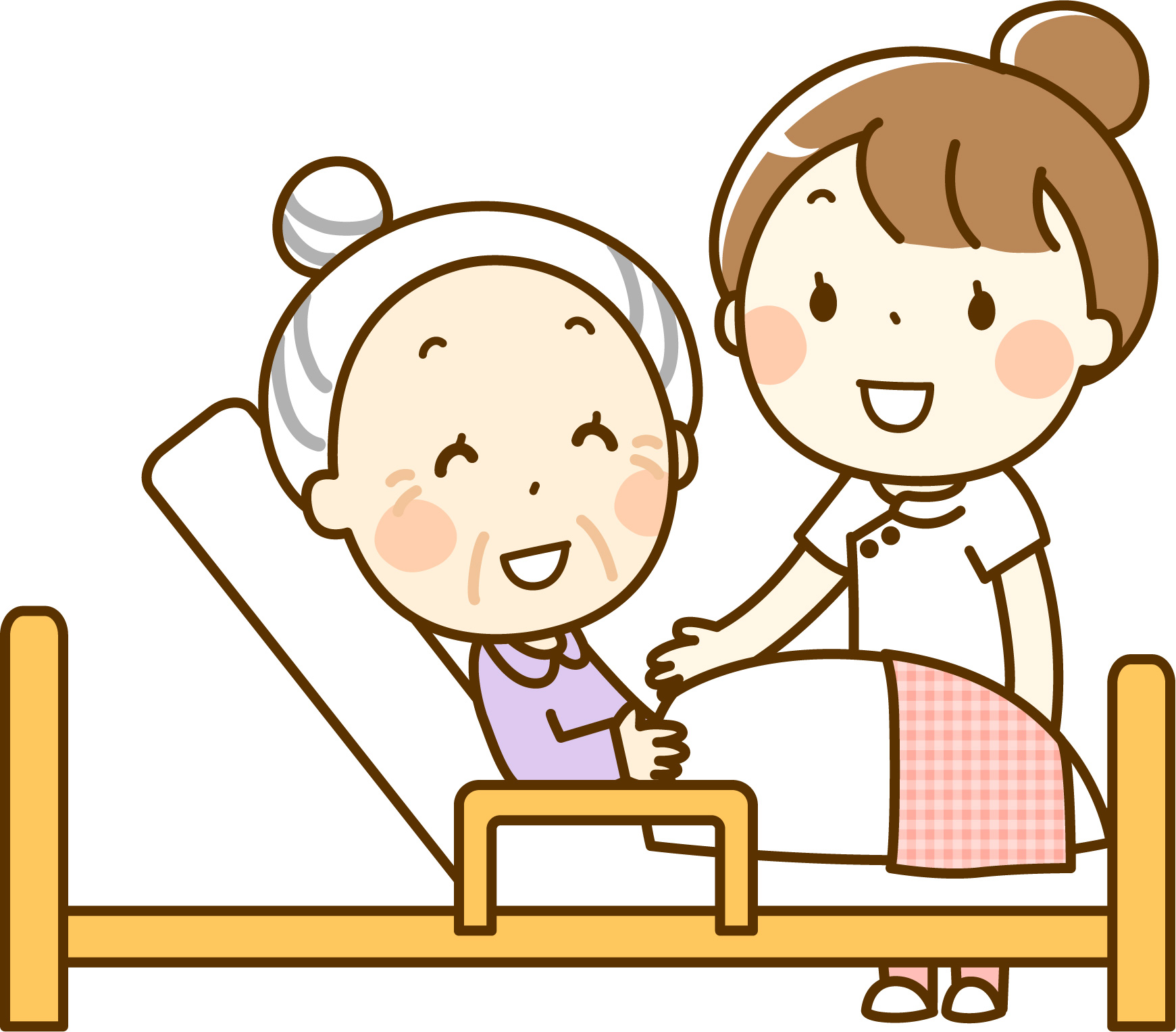 患者のベッドサイドに立つ看護師