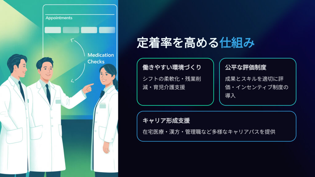 薬局経営において薬剤師定着率を高める仕組み