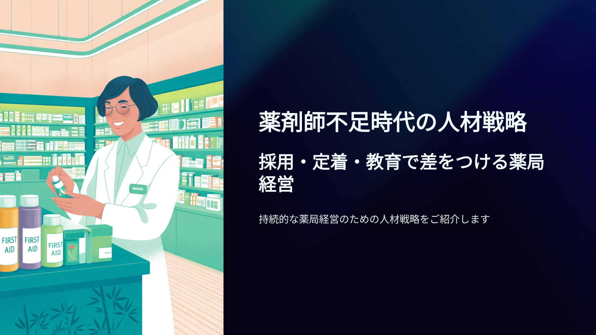 薬剤師不足時代の人材戦略　採用、定着、教育で差をつける薬局経営