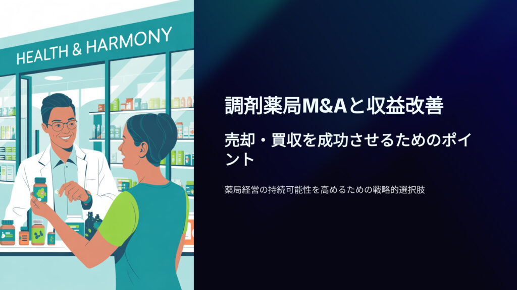 調剤薬局M&Aと収益改善｜売却・買収を成功させるためのポイント