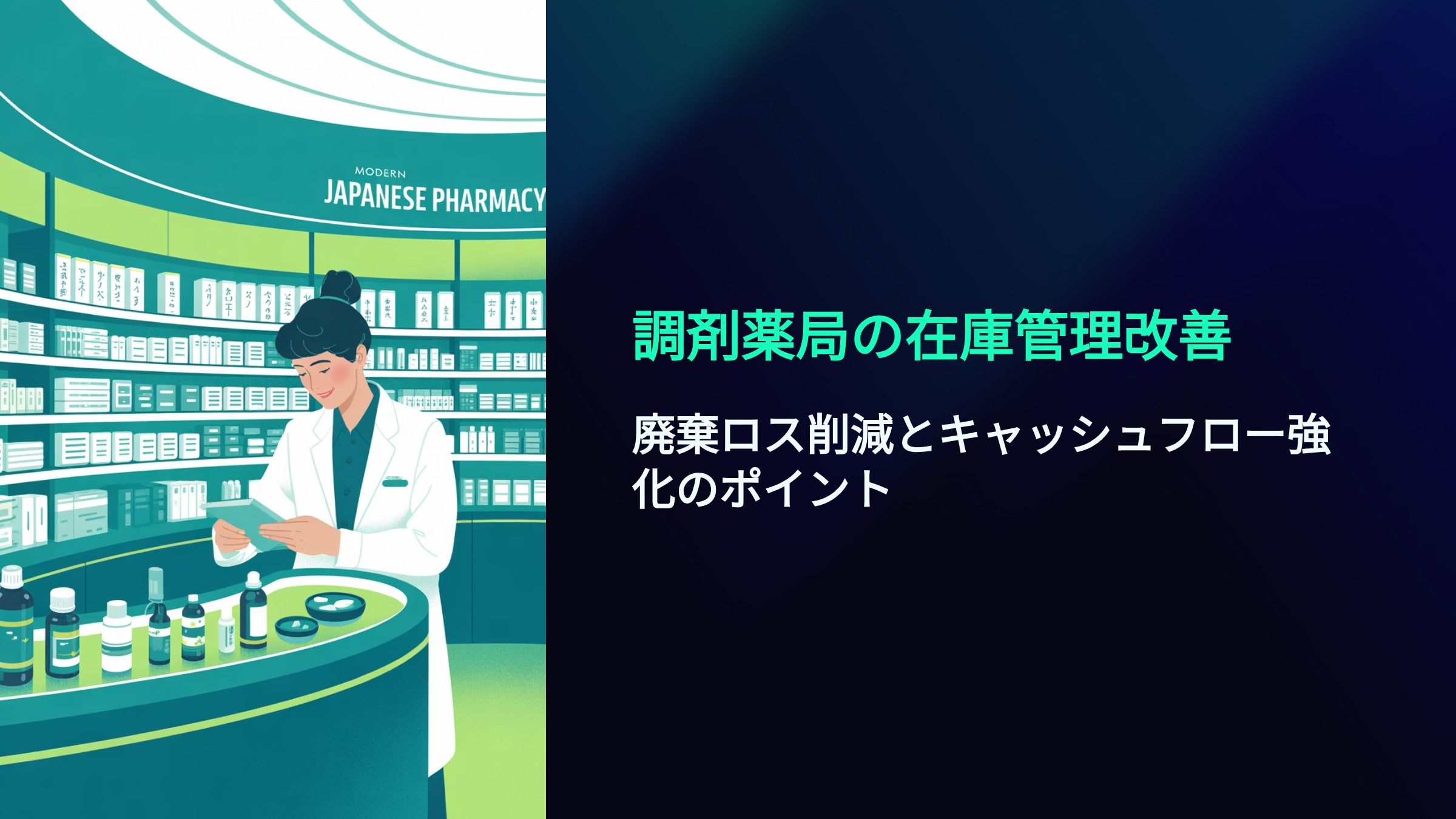 調剤薬局の在庫管理　廃棄ロス削減　キャッシュフロー改善