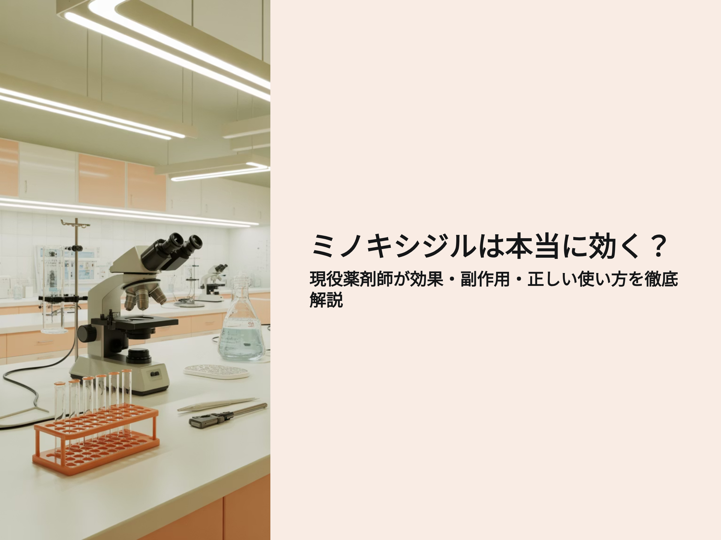 ミノキシジルは本当に効く？現役薬剤師が効果、副作用、正しい使い方を徹底解説
