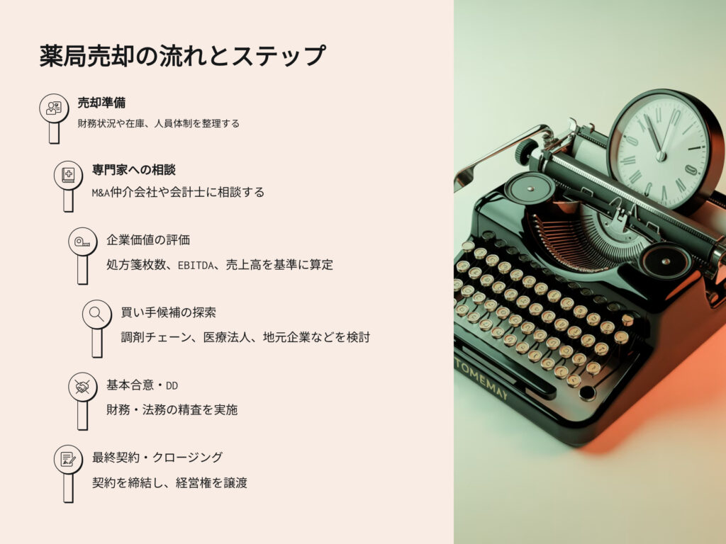 薬局売却の流れ
