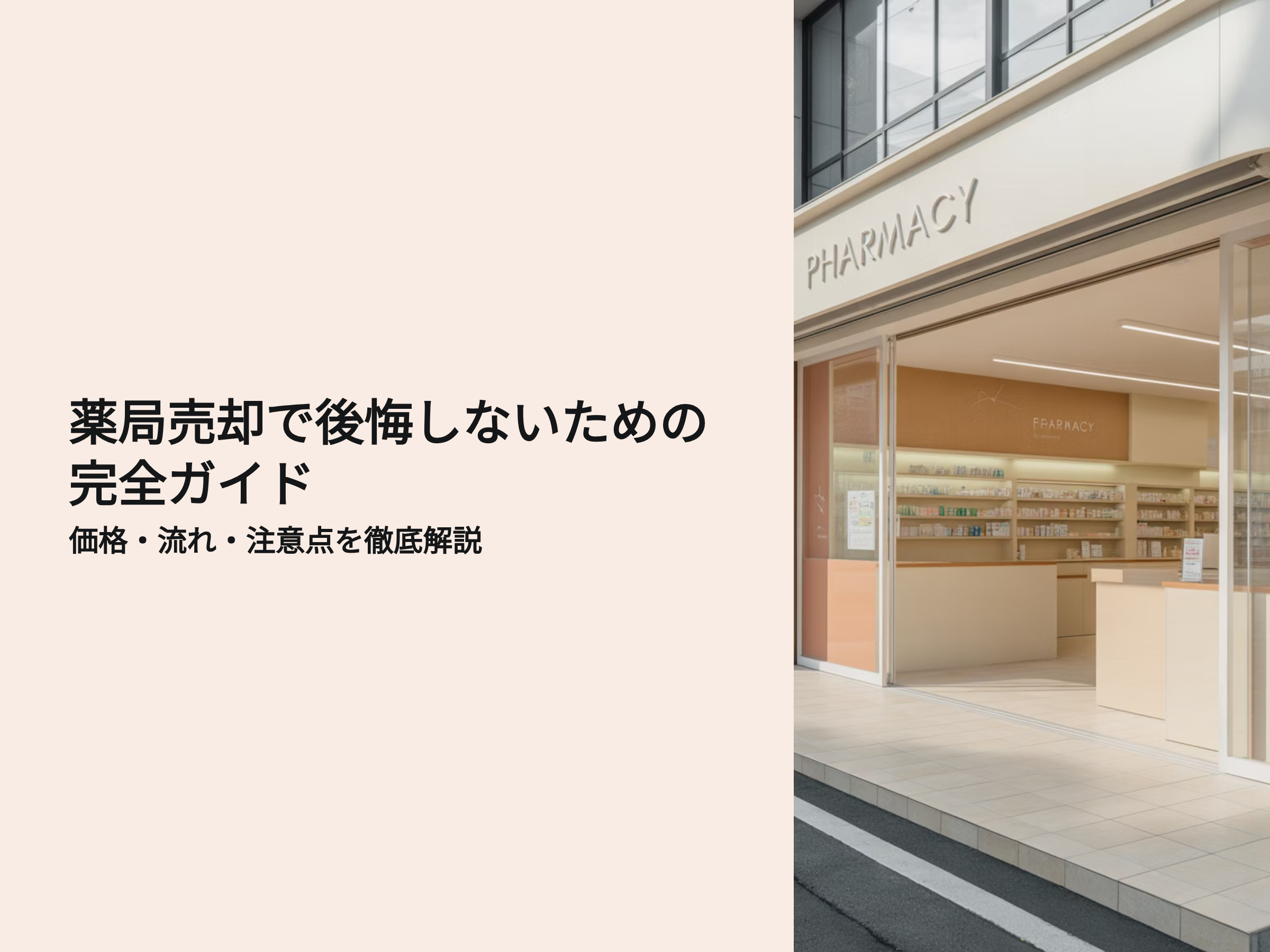 薬局売却で公開しない　完全ガイド