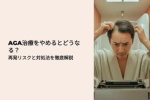 AGA治療をやめるとどうなる　再発リスクと対処法解説