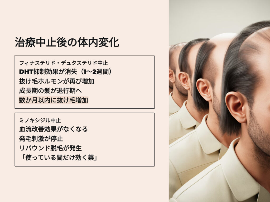 AGA治療中止後の体内変化