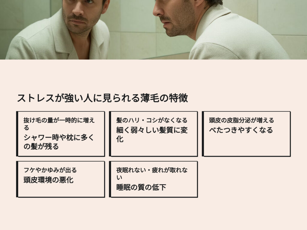 ストレスが強い人に見られる薄毛の特徴