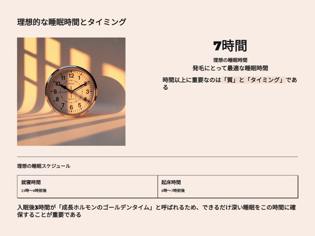 理想的な睡眠時間とタイミング
