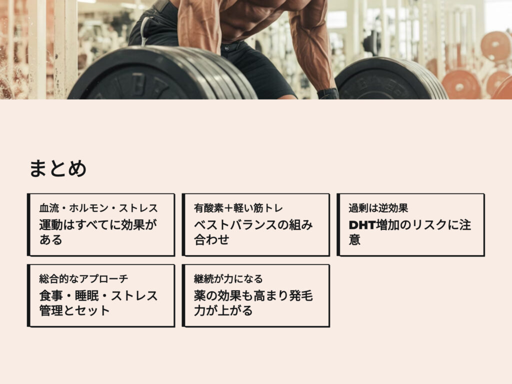 まとめ 運動とAGAの関係