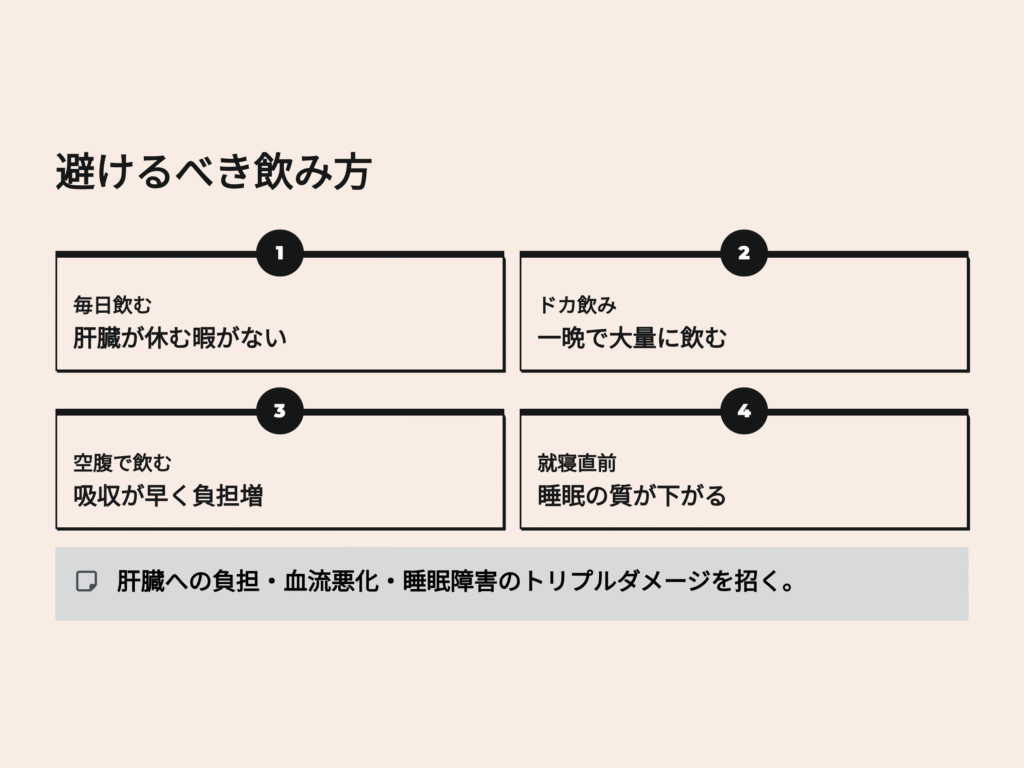 AGAの方が避けるべきアルコールの飲み方