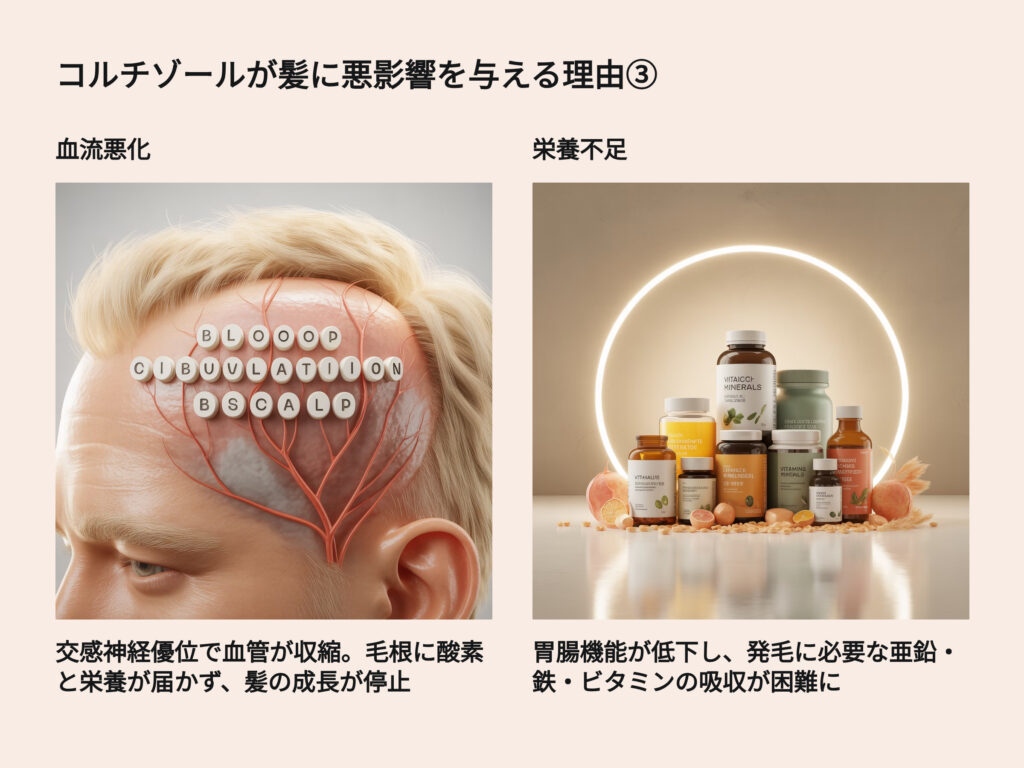 コルチゾールが髪に悪影響を与える理由