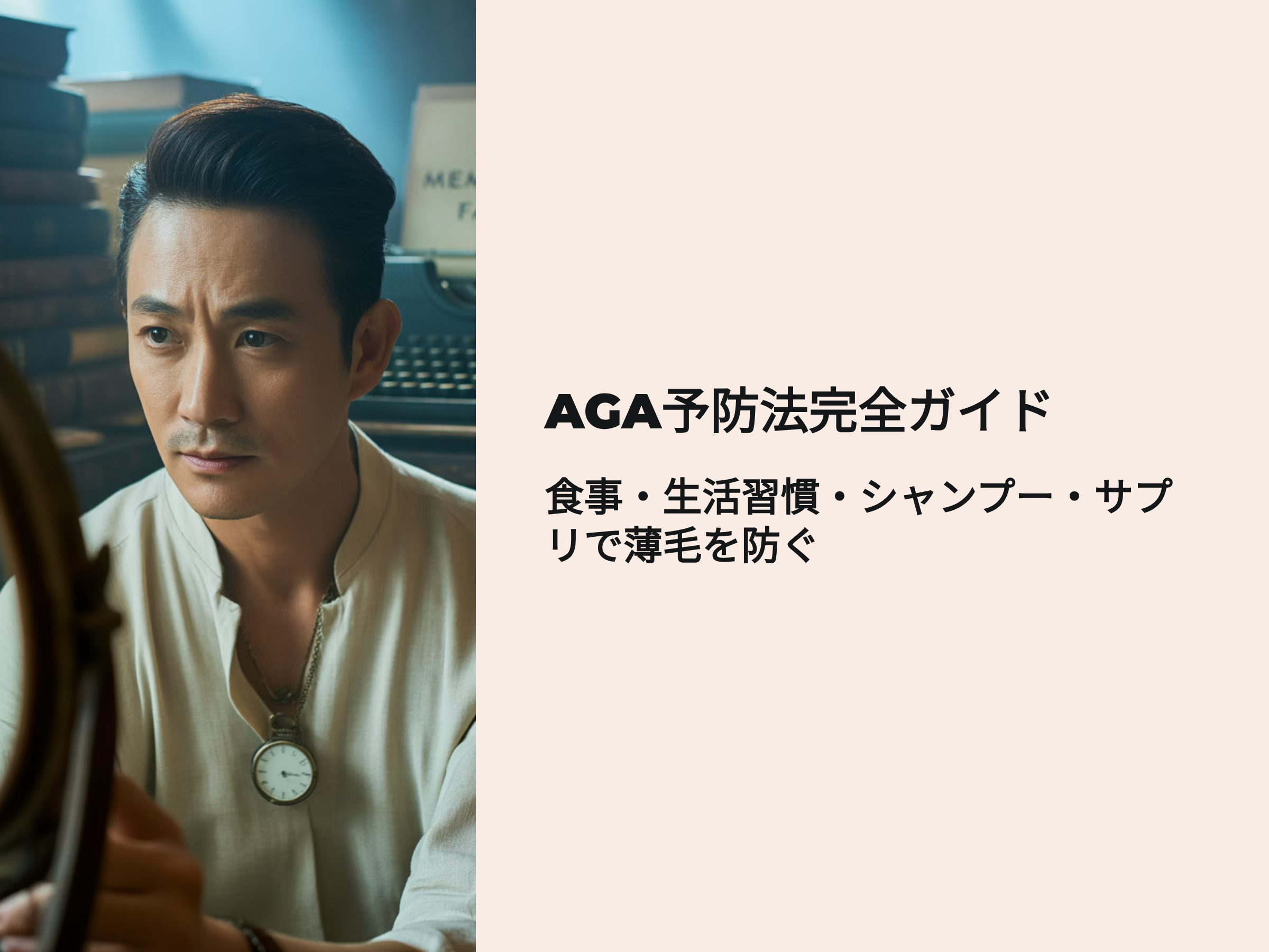 AGA予防法完全ガイド　食事、生活習慣、シャンプー、サプリで薄毛を防ぐ