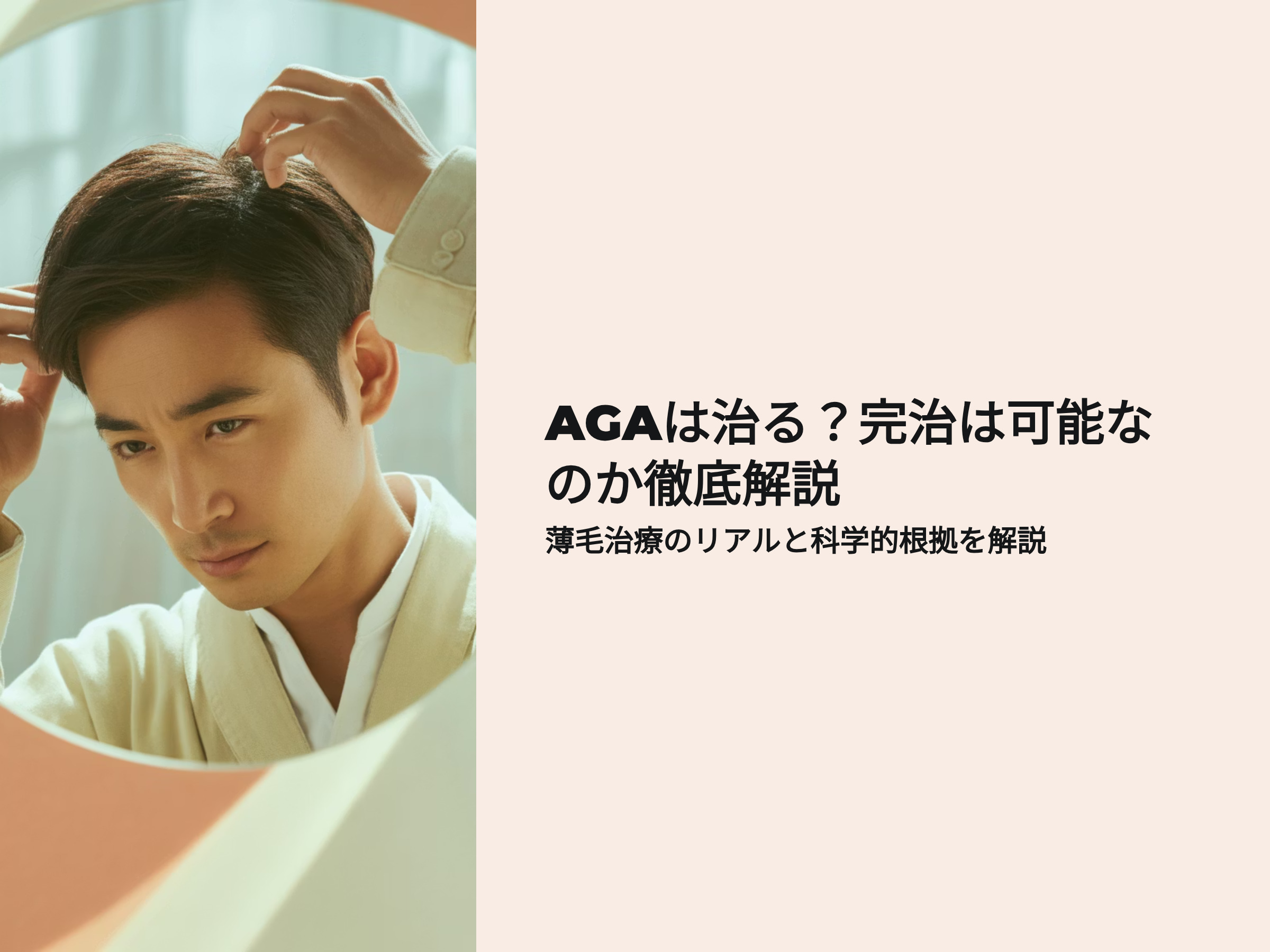 AGAは治る？完治は可能か現役薬剤師が徹底解説