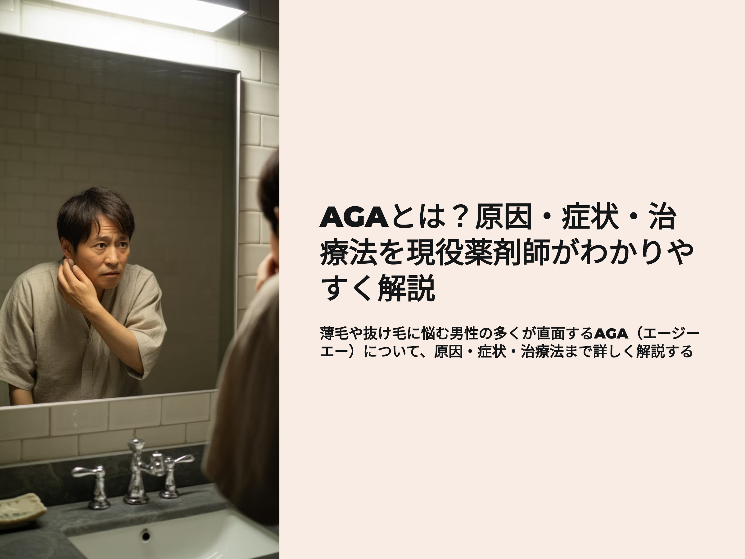 AGAとは？原因、症状、治療法を現役薬剤師がわかりやすく解説