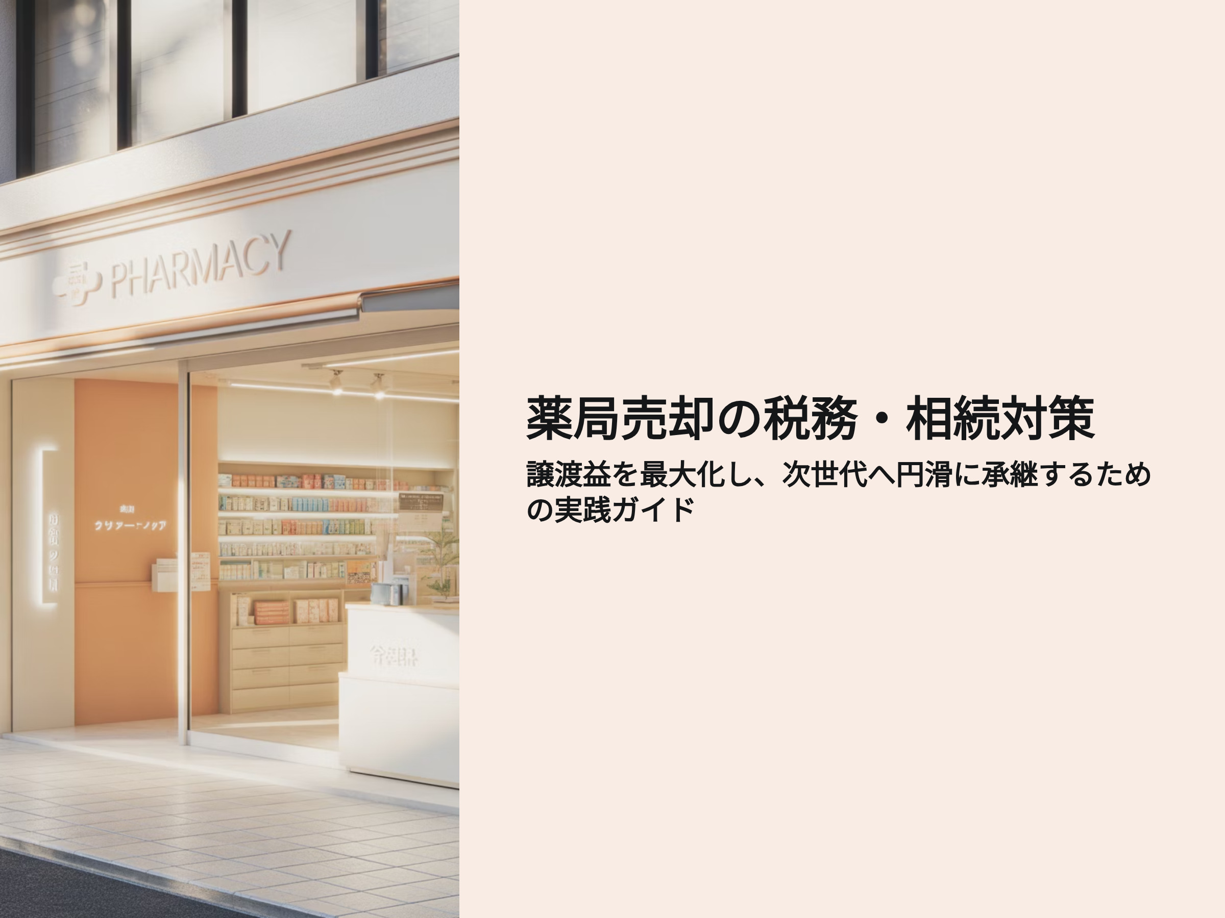 薬局売却の税務、相続対策