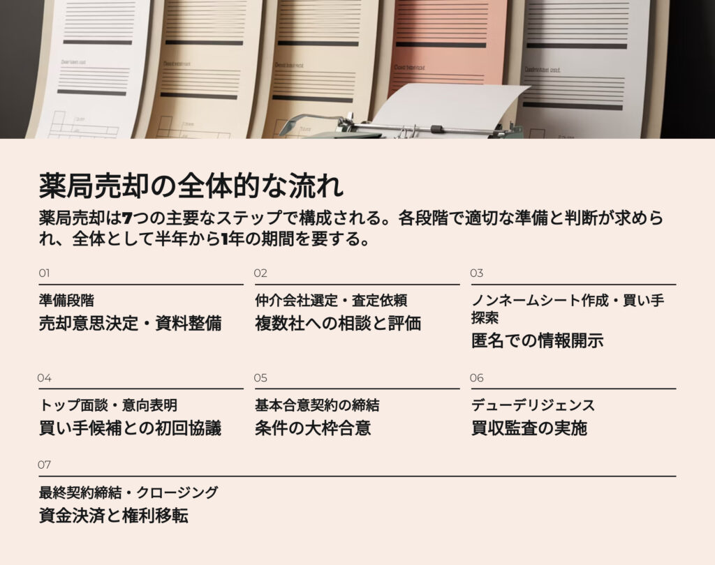 薬局売却の全体的な流れ