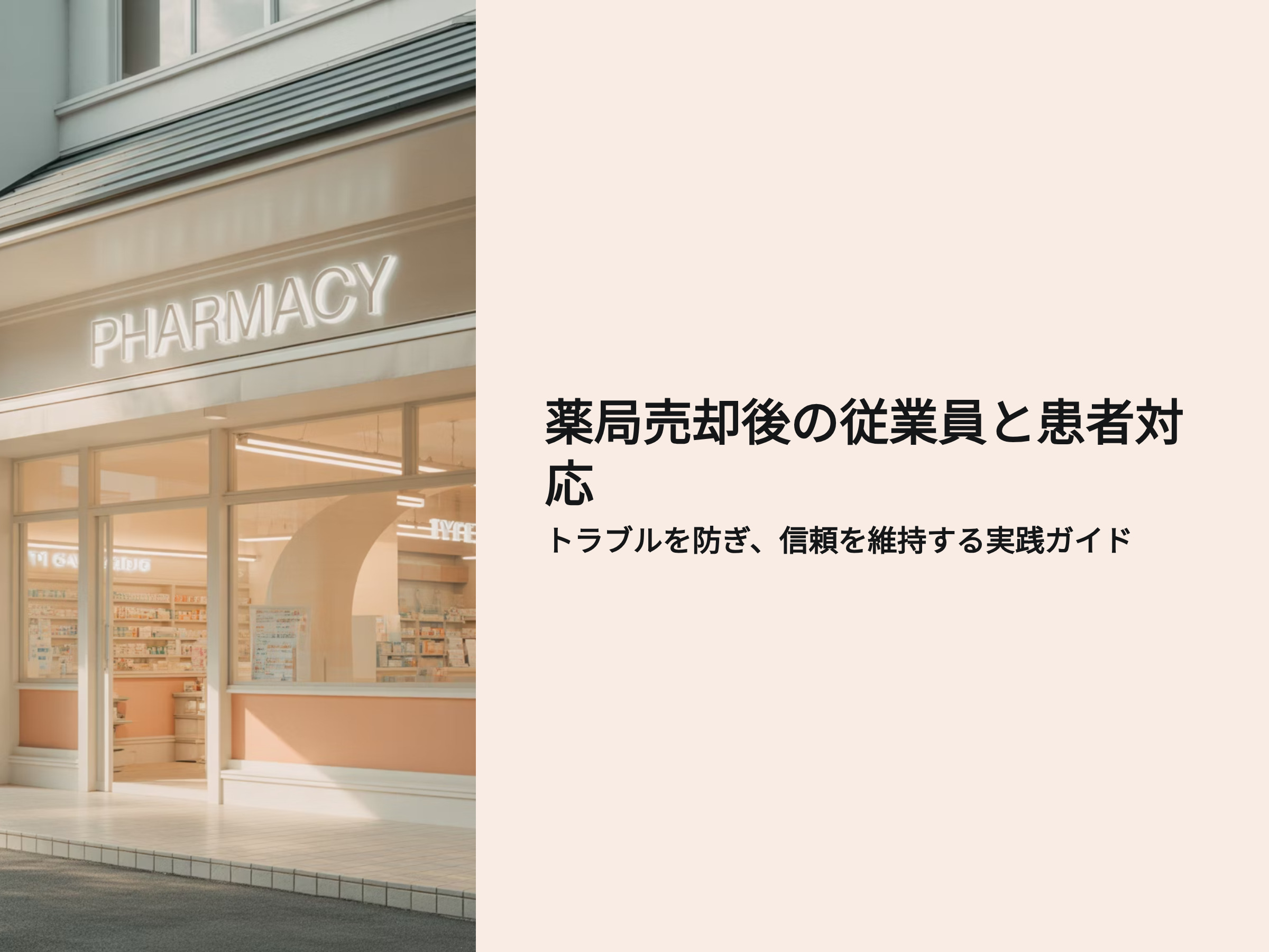 薬局売却後の従業員と患者対応