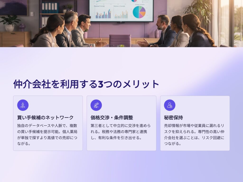 薬局売却　仲介会社　メリット