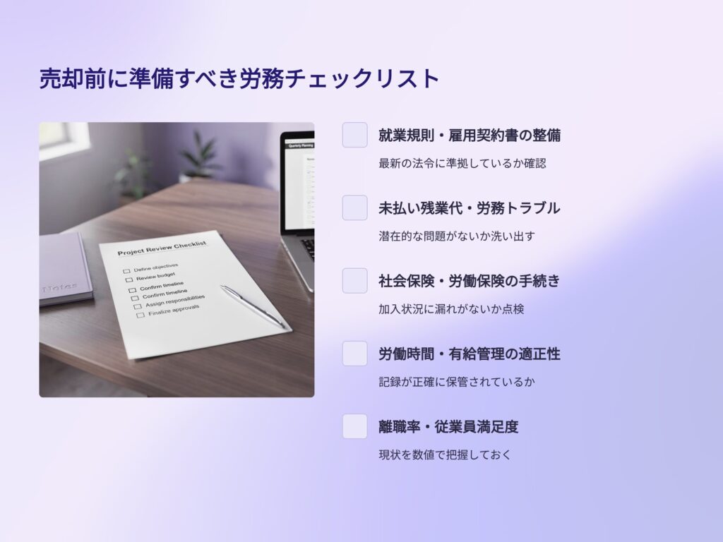 薬局売却に準備すべき労務チェックリスト