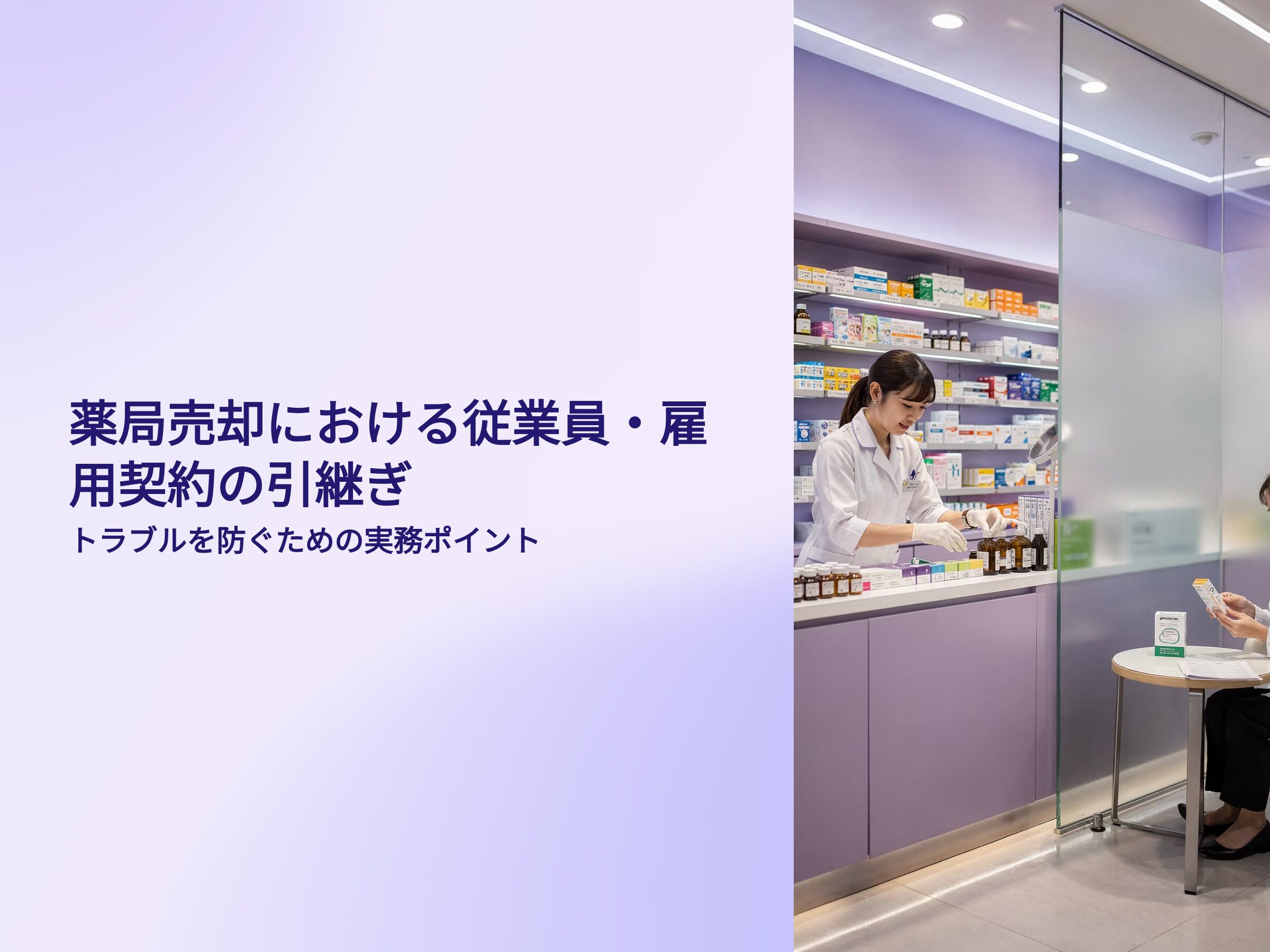 薬局売却における従業員、雇用契約の継続