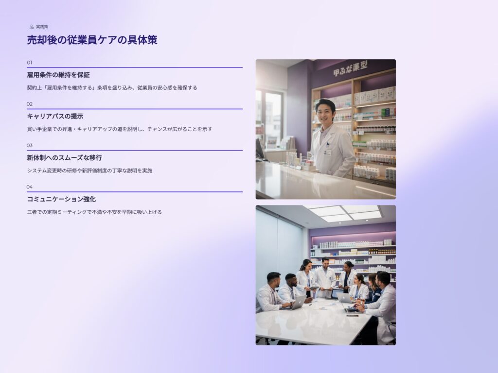 従業員ケアの具体策