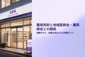 薬局M&A　地域医師会、薬剤師会