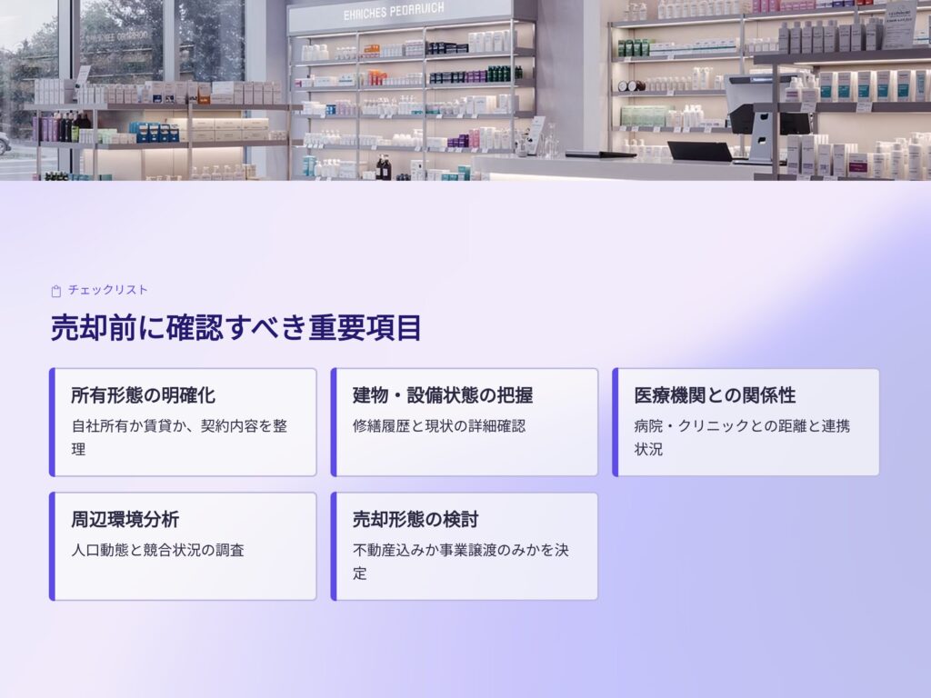 売却前に確認すべき重要項目