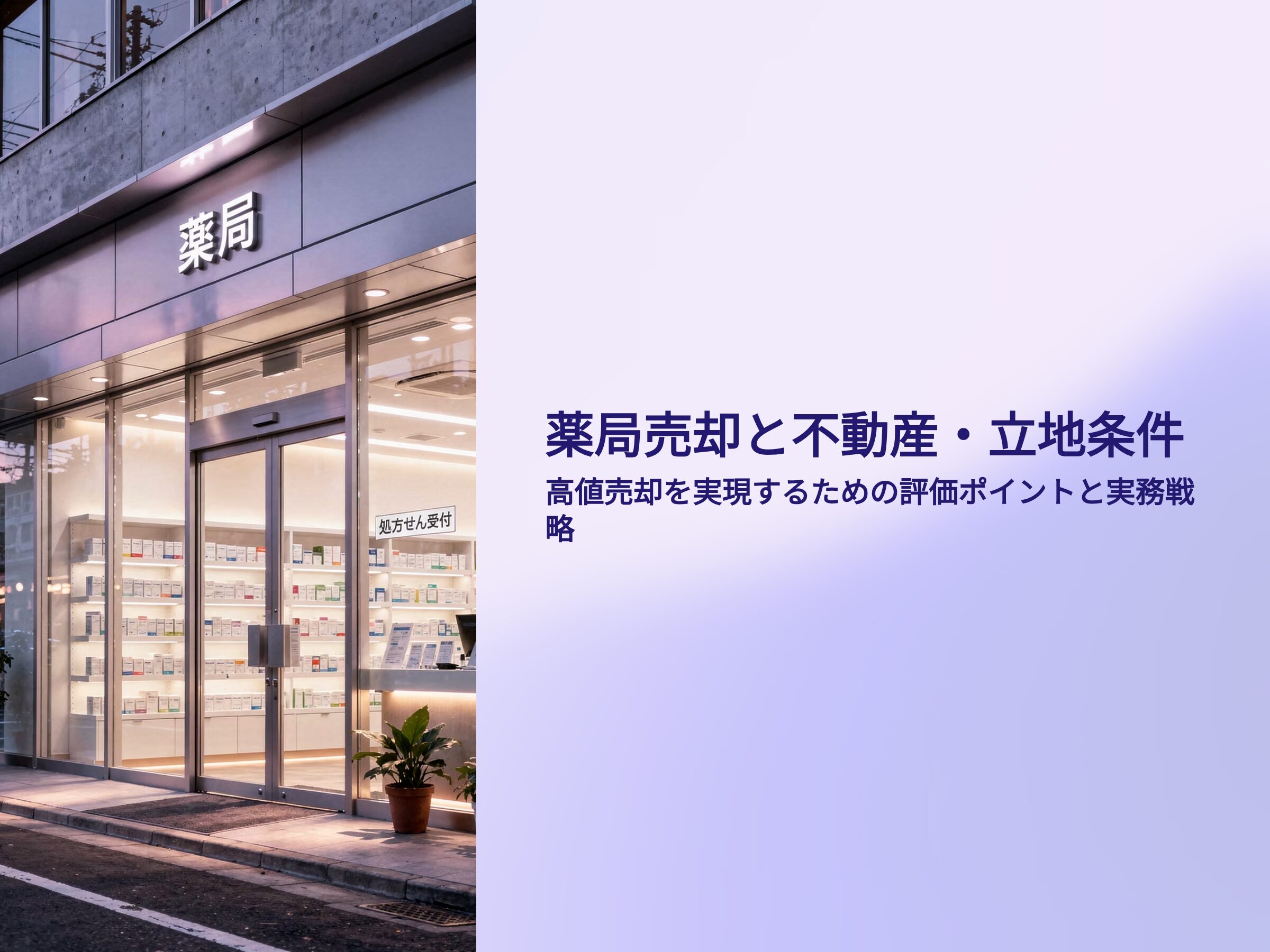 薬局売却と不動産、立地