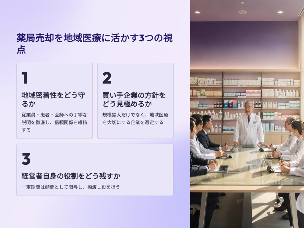 薬局売却を地域医療に活かす3つの視点