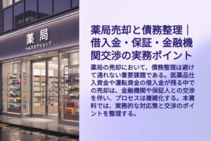 薬局売却と債務整理　金融機関　代表者保証